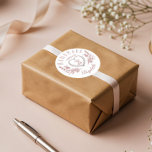 Hjärt - och Blommigt Anpassningsbar av andningssvå Runt Klistermärke<br><div class="desc">Klassisk perfekt med runt klistermärke för tillverkare, företag eller enskilda skapar handgjorda varor och produkter som lämnar ditt märke. Utformningen innehåller våra handritade blommigtar och teckningar med hjärtslitskydd, anpassningsbar monogram och namn som visas i en handskriven stil-textparsning med snyggt. Färg kan ändras till kostym om du vill att din varumärkesbild...</div>