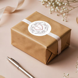 Hjärt - och Blommigt Anpassningsbar av andningssvå Runt Klistermärke