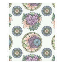 Hjärt- och blomskorgsmönster, stor