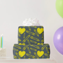 Hjärt- och blyertspennor: Sömlös Papper för inkaps Presentpapper