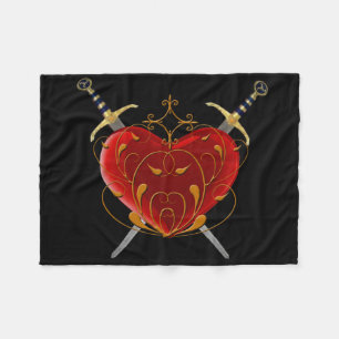 Hjärt- och daggers Fleece Blanket