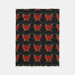 Hjärt- och daggers Fleece Blanket