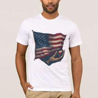 Hjärt och Flagga T-Shirt