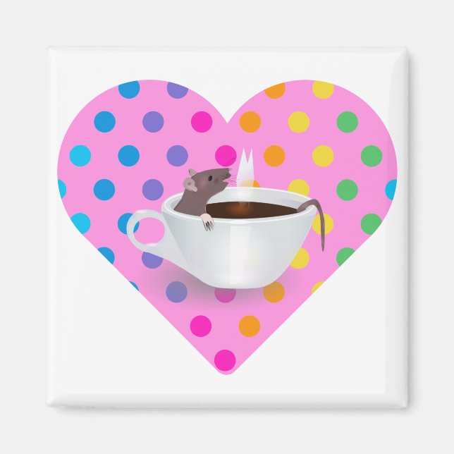 hjärt- och kaffefrumus magnet (Framsidan)
