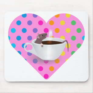 hjärt- och kaffefrumus musmatta