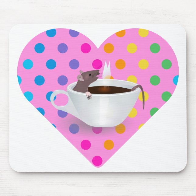 hjärt- och kaffefrumus musmatta (Framsidan)