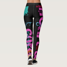 Hjärt och kärna som upprepar 10 brev leggings