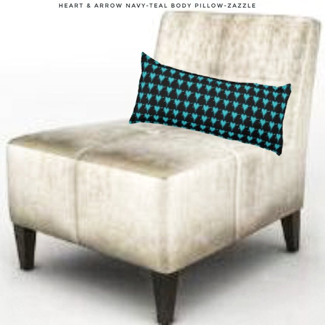 Hjärt och pil - marin skalk kroppskudde (Skapare uppladdad)