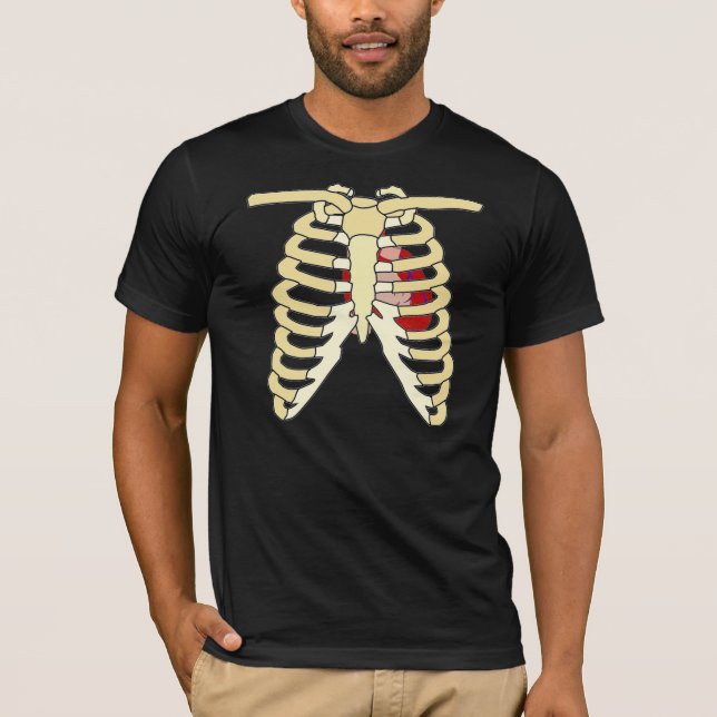 Hjärt och revben tee shirt (Framsida)