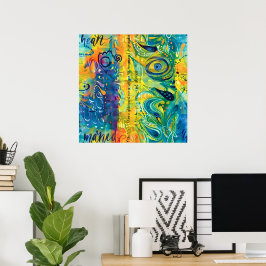 Hjärt och själ: Abstrakt minimalistisk Poster