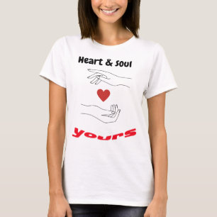 Hjärt- och själ-inspiration och romantisk design t shirt
