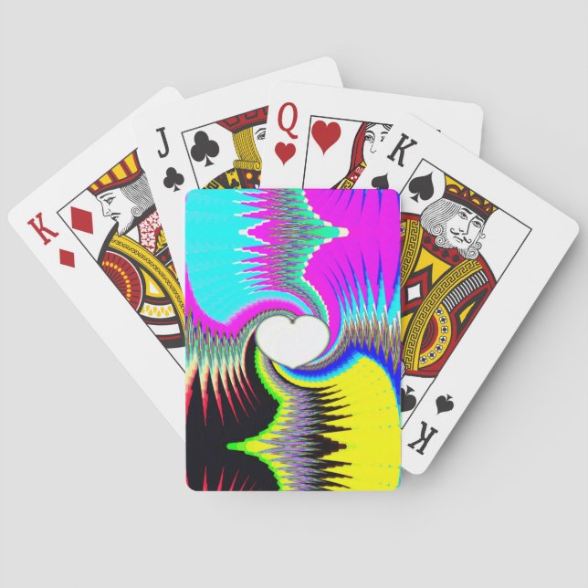 Hjärt och Spiral Casinokort (Baksidan)