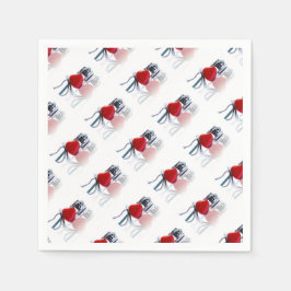 Hjärt och stetoscope Party Pappersservett