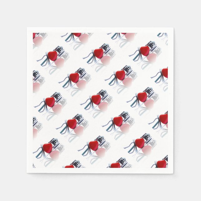 Hjärt och stetoscope Party Pappersservett (Framsidan)