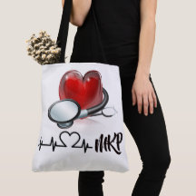 Hjärt - och stetoskocope Large Monogram Tote