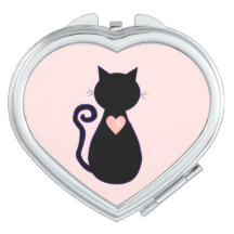 Hjärt och svart katt