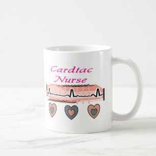 Hjärt- pappersdesign för sjuksköterska EKG Kaffemugg