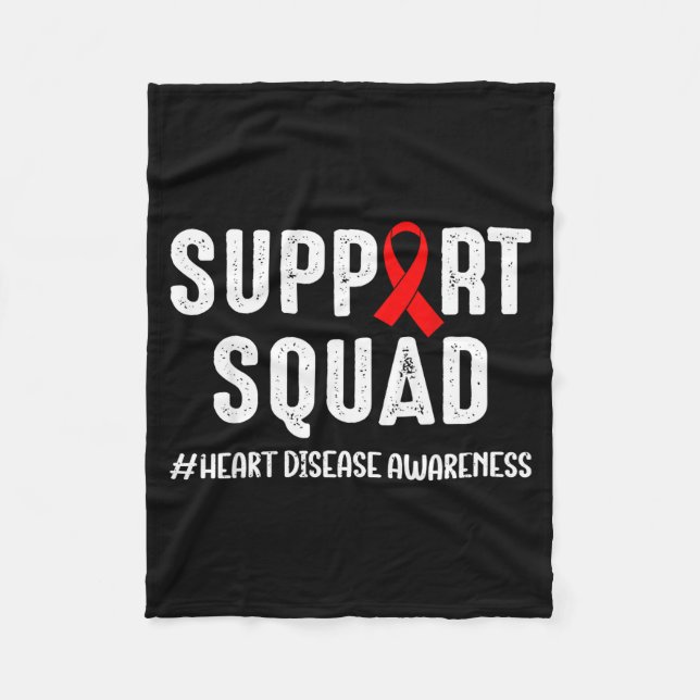 Hjärt sjukdom Warrior Support Squad Hjärt sjukdom  Fleecefilt (Framsidan)