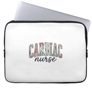 Hjärt-sjuksköterska Blommig Varsity-bokstavsdesign Laptop Fodral