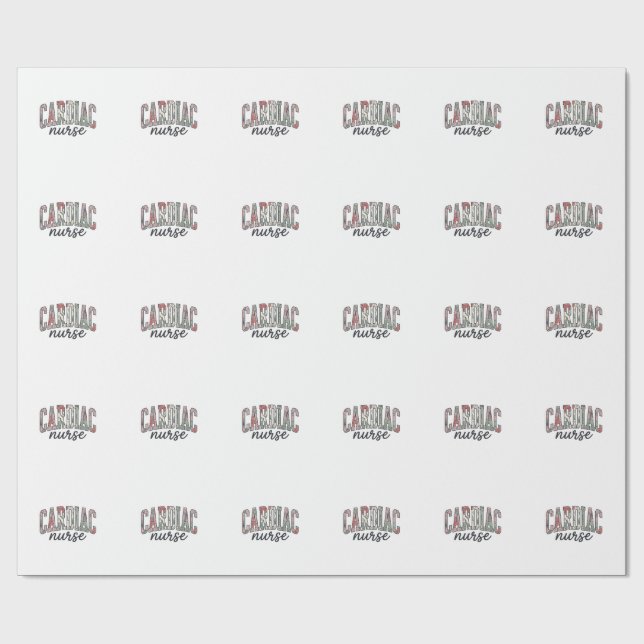 Hjärt-sjuksköterska Blommig Varsity-bokstavsdesign Presentpapper (Platt)