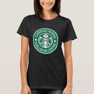 Hjärt-sjuksköterska och kaffe topp t shirt
