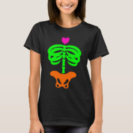 Hjärt Skelett Top T-shirt