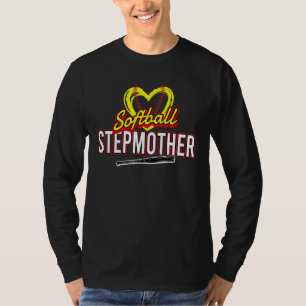 Hjärt Softboll Styvmor Softboll Sport Familj T Shirt
