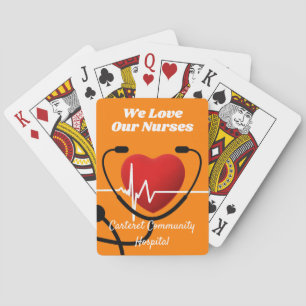 Hjärt -, stetoskop - och EKG- sjuksköterskor Casinokort