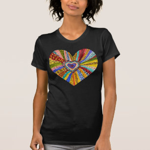 hjärt-t-shirt i färgexplosion-#1 t shirt