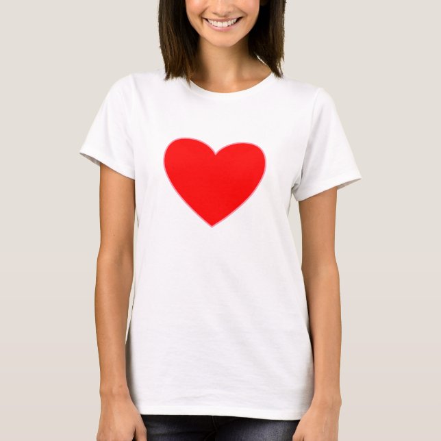 Hjärt-T-Shirt Tee Shirt (Framsida)