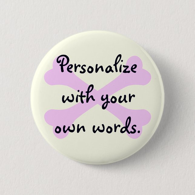 Hjärt Tass och korsben Knapp (Framsida)