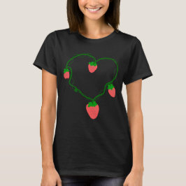 Hjärt Vinbär Jordgubbe – Söt Romantisk Frukt Botan T Shirt
