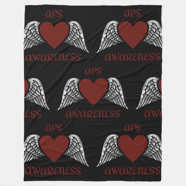 Hjärt/Vingar...APS Fleece Blanket (Framsidan)