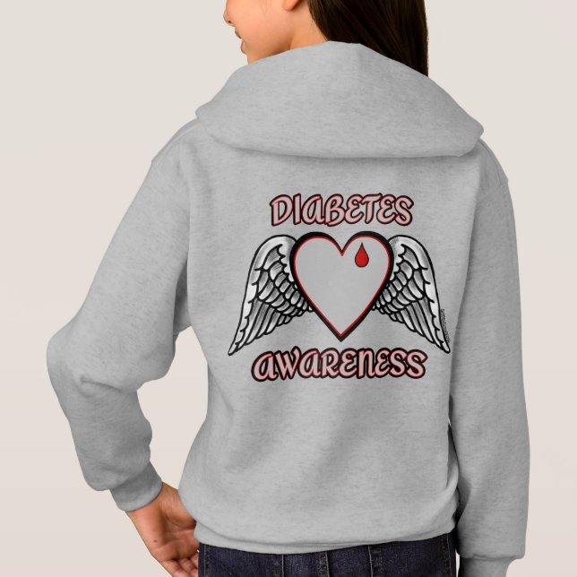 Hjärt/Vingar... diabetes T Shirt (Baksida)
