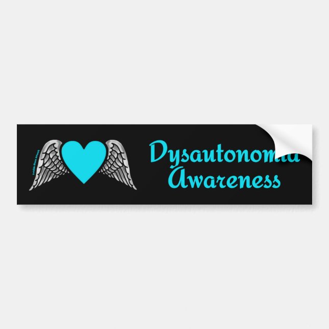 Hjärt/Vingar.. Dysatonomia Bildekal (Framsidan)