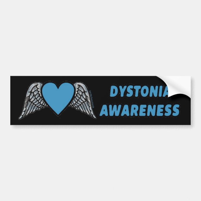 Hjärt/Vingar... Dystoni Bildekal (Framsidan)