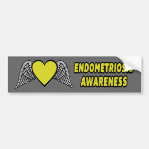 Hjärt/Vingar...Endometrios Bildekal
