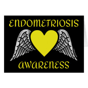 Hjärt/Vingar...Endometrios Hälsningskort