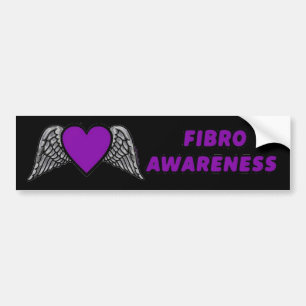 Hjärt/Vingar...Fibro Bildekal