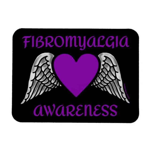 Hjärt/Vingar...Fibro Magnet (Horisontell)