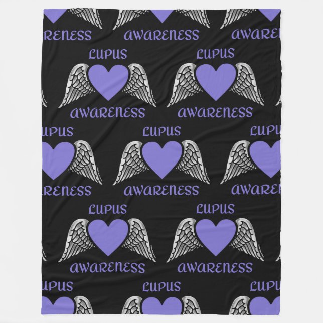 Hjärt/Vingar...Lupus Fleece Blanket (Framsidan)