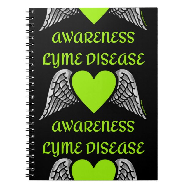 Hjärt/Vingar...Lyme bärbar dator Anteckningsbok (Framsidan)