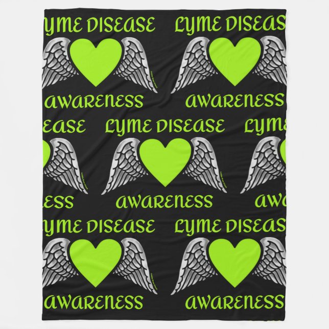 Hjärt/Vingar...Lyme Fleecefilt (Framsidan)