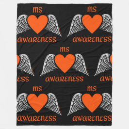 Hjärt/Vingar...MS Fleecefilt