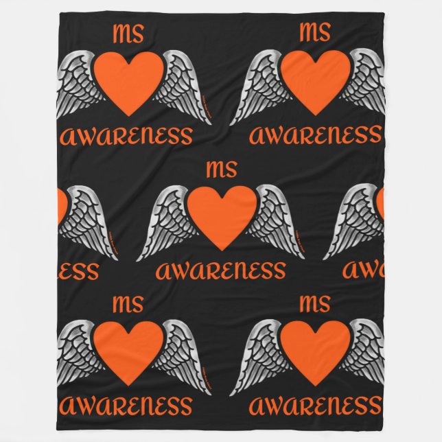 Hjärt/Vingar...MS Fleecefilt (Framsidan)