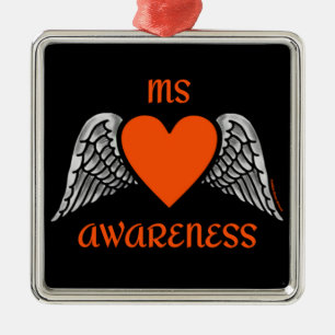 Hjärt/Vingar...MS Metall Ornament