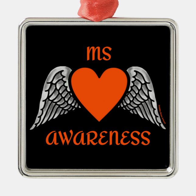 Hjärt/Vingar...MS Metall Ornament (Framsidan)