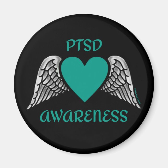 Hjärt/Vingar...PTSD Magnet (Framsidan)