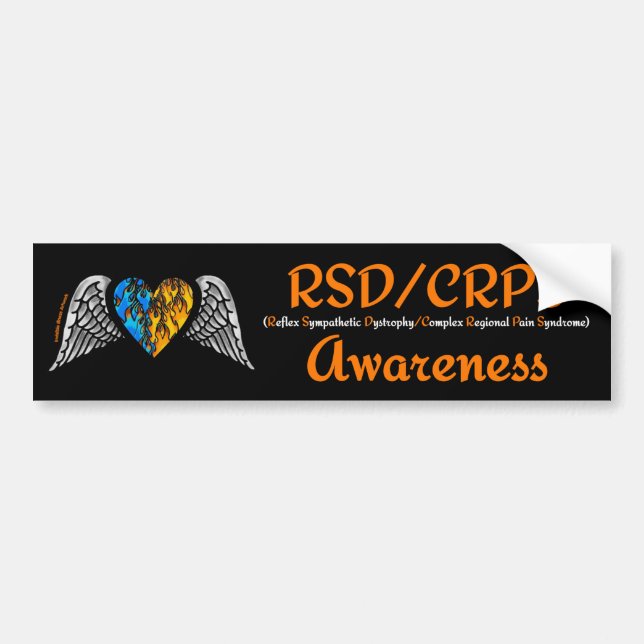 Hjärt/Vingar...RSD/CRPS Bildekal (Framsidan)