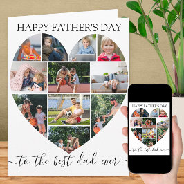 Hjärta 11 Photo Collage Best Pappa någonsin Fars d Kort